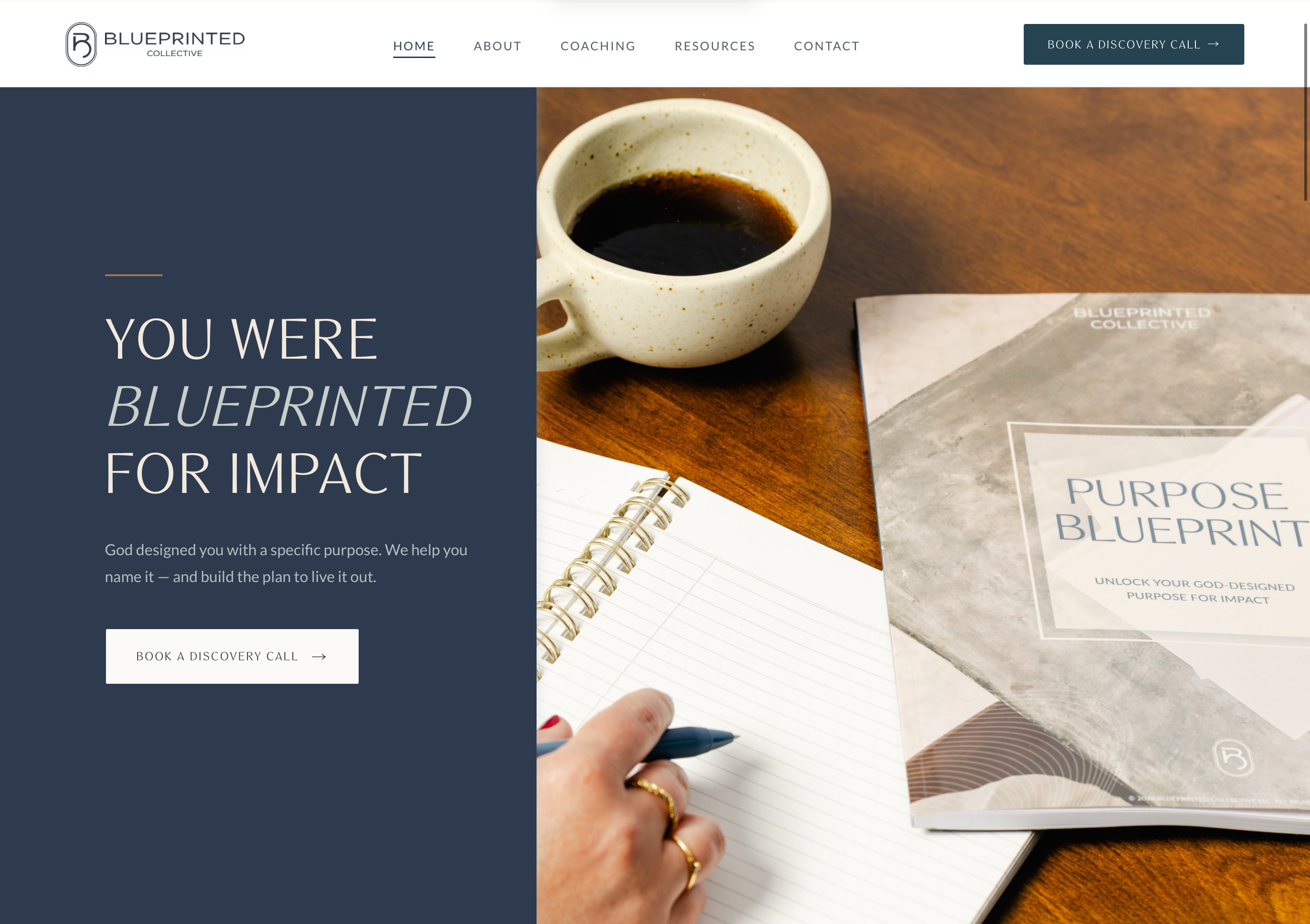 Blueprinted Collective tablet view