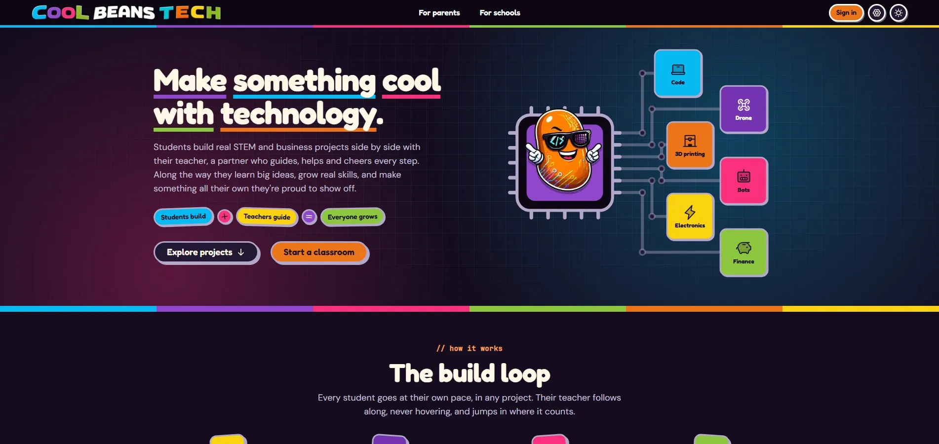 Cool Beans Tech desktop view